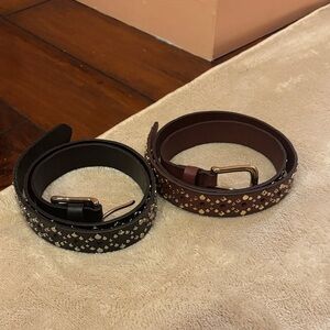 Studded Black and Brown Belts